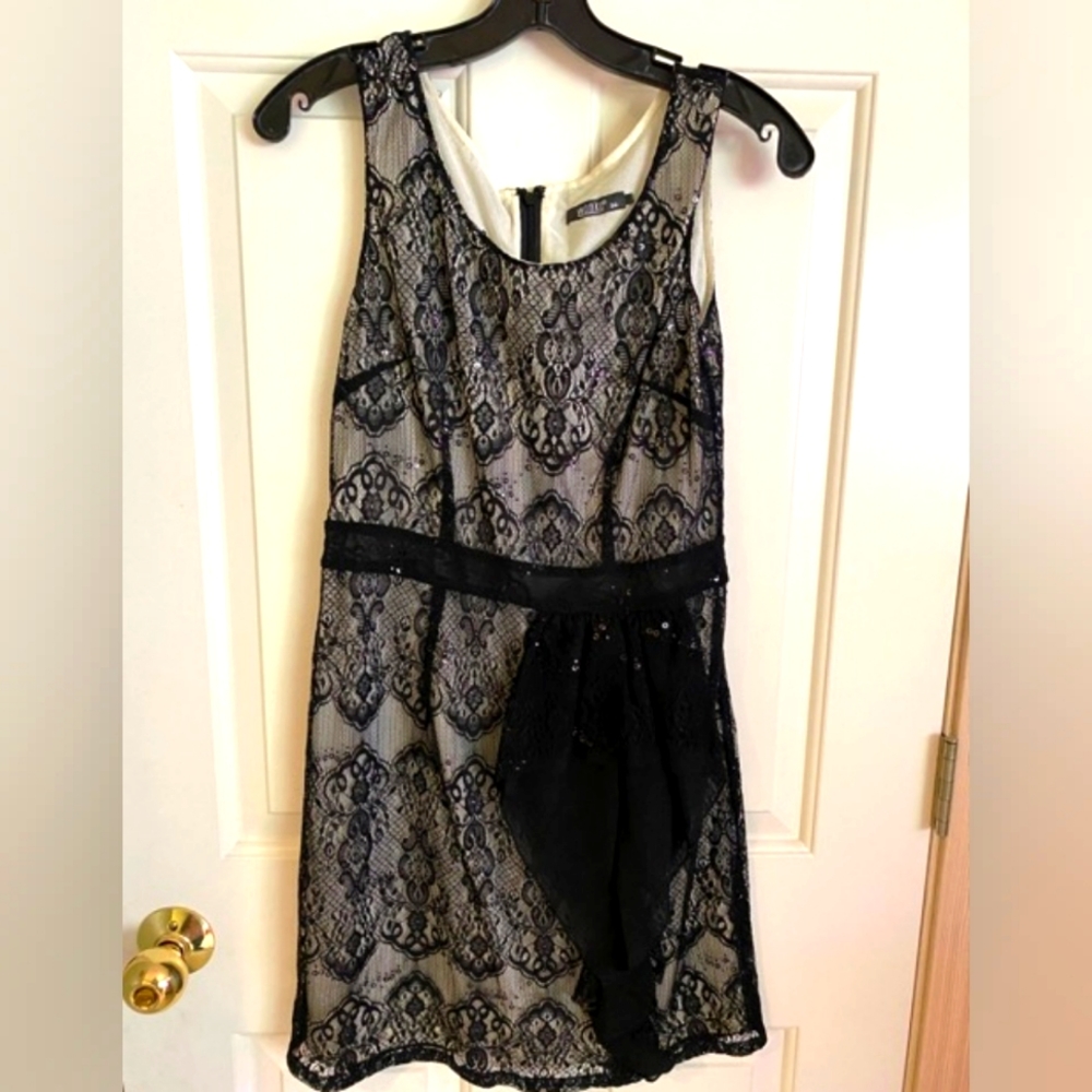 Black Chiffon Medium Wanko mini dress